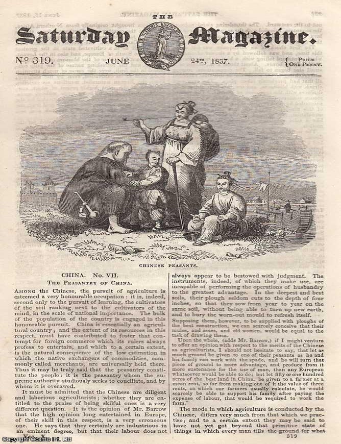 Item #374105 China : The Peasantry of China, part 7, etc., : The Hippopotamus : First Visit to the Old Castle at Baden : The Oriental Plane : A complete rare weekly issue of the Saturday Magazine, 1837. Illustrated Saturday Magazine: The World as Explained, the Victorians.