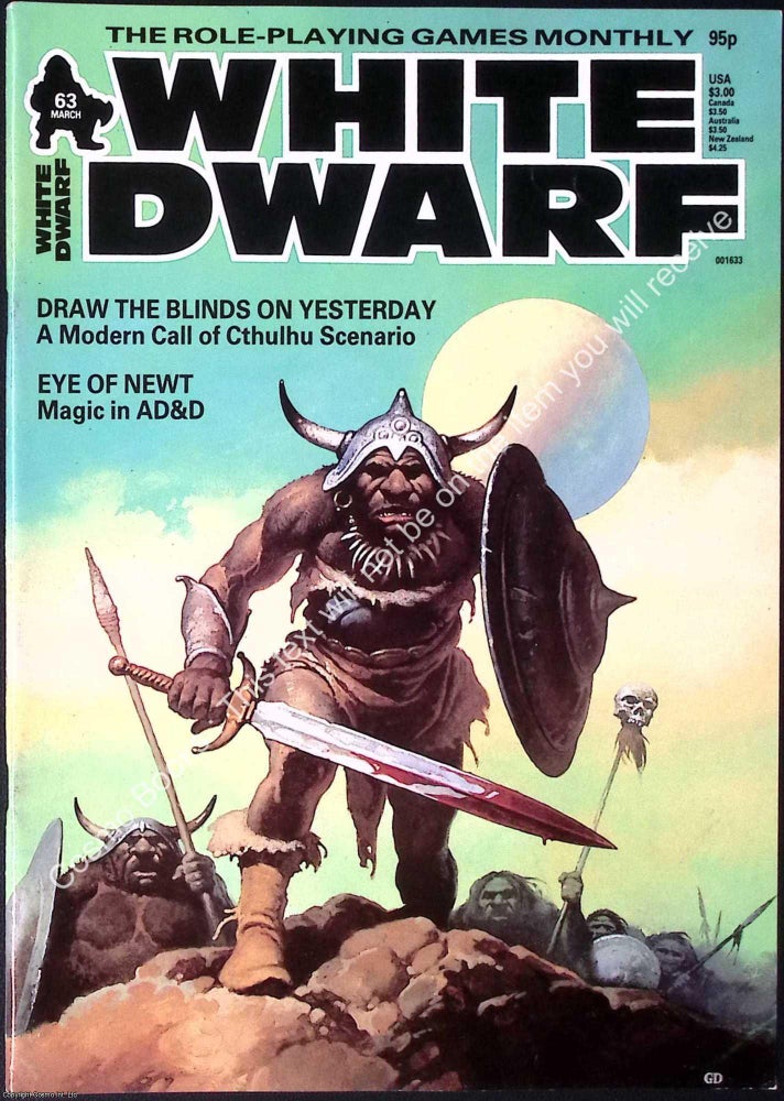 Item #374504 White Dwarf Magazine #63, March 1985. FANTASY GAMING