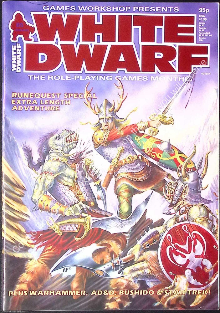 Item #374524 White Dwarf Magazine #85, January 1987. FANTASY GAMING