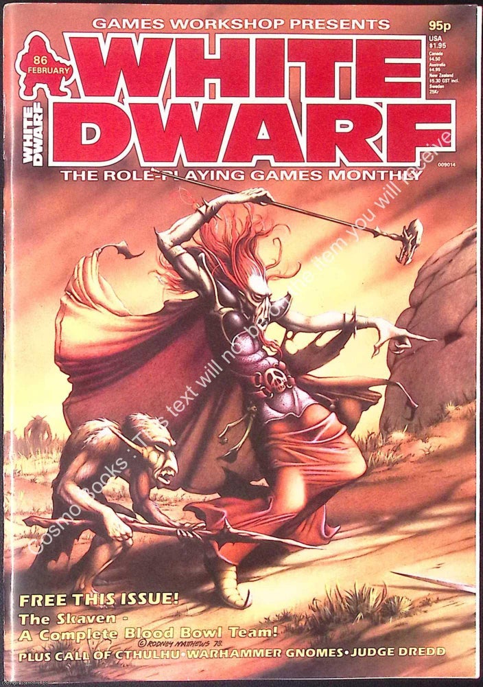Item #374525 White Dwarf Magazine #86, February 1987. FANTASY GAMING