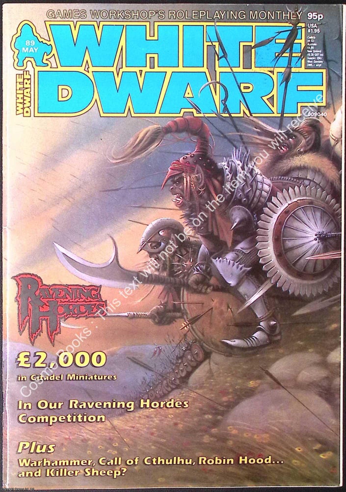 Item #374528 White Dwarf Magazine #89, May 1987. FANTASY GAMING