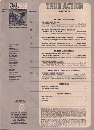 True Action Magazine, Vol 6, #5, Oct 1961 : Mau-Mau Army, Lt. Teller's Malaya Adventure, Dani Dior, Vinnitsa-Ukraine, and lots more. See pictures for full content details.