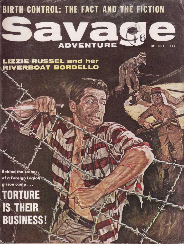 Item #374655 Savage Adventure Magazine, Vol 1, #1, Oct 1960 : He Roasted His Women Alive -...
