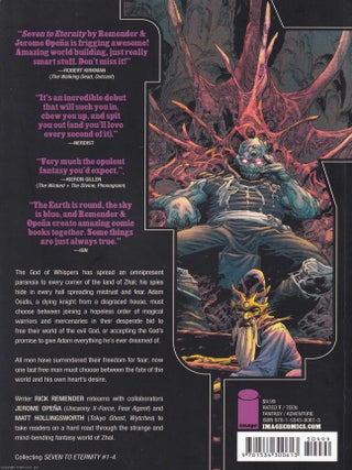 Seven to Eternity, Vol 1 : The God of Whispers. Written by Rick Remender, Drawn by Jerome Opena.