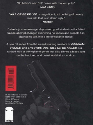 Kill or be Killed, Vol 1. Created by Ed Brubaker, Sean Phillips, Elizabeth Breitweiser.
