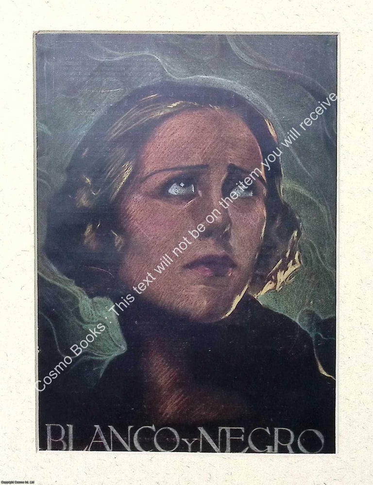 Item #374752 Gaze into the Unknown : Blanco y Negro Cover/Advert, c.1929&ndash;33. An original page,...