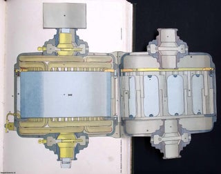 Electrical Generators and Motors, 1908, with 2 Colour Sectional Diagrams showing; Continuos Current Motor & a Squirrel Cage 3-Phase Induction Motor. A complete section from Modern Power Generators, edited by James Weir French.
