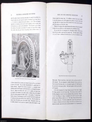 Electrical Generators and Motors, 1908, with 2 Colour Sectional Diagrams showing; Continuos Current Motor & a Squirrel Cage 3-Phase Induction Motor. A complete section from Modern Power Generators, edited by James Weir French.
