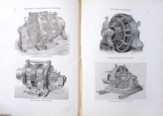 Electrical Generators and Motors, 1908, with 2 Colour Sectional Diagrams showing; Continuos Current Motor & a Squirrel Cage 3-Phase Induction Motor. A complete section from Modern Power Generators, edited by James Weir French.