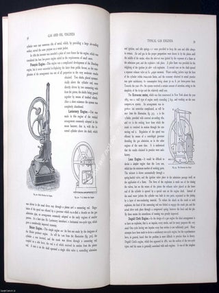 Gas and Oil Engines, 1908, with 3 Colour Sectional Diagrams showing; the Otto Gas Engine, the Priestman Oil Engine, and the Diesel Engine. A complete section from Modern Power Generators, edited by James Weir French.