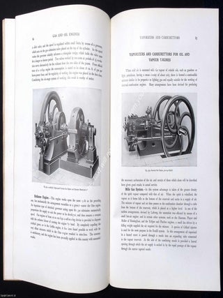 Gas and Oil Engines, 1908, with 3 Colour Sectional Diagrams showing; the Otto Gas Engine, the Priestman Oil Engine, and the Diesel Engine. A complete section from Modern Power Generators, edited by James Weir French.