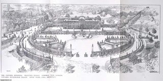 The Queen Victoria Memorial : 2 large folding plates, accompanying text, and other illustrations. Taken from The Architectural Review.