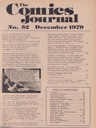 The Comics Journal, #52, December 1979. Includes; Rick Marschall, Weirdworld, Don McGregor, Cerebus, Plastic Man, and a plethora of high quality reviews and features. See pictures for full contents.