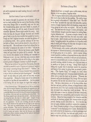 The Genius of George Eliot; A Posthumous Appreciation of Her Literary Works. An article printed in 1881, written by William F. Barry : 23 pages.