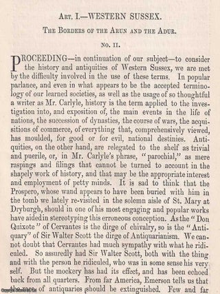 Western Sussex; The Borders of the Arun and the Adur. An article printed in 1881, written by. ALONG THE ARUN AND ADUR.