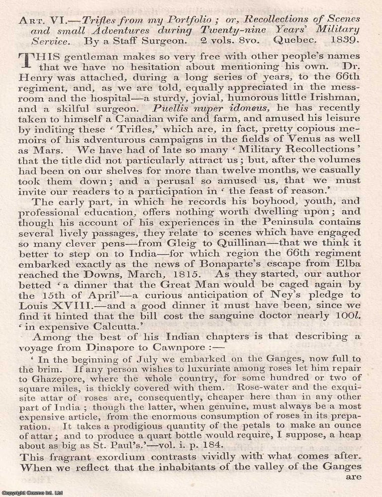 Item #374996 Recollections of a Staff Surgeon During Twenty Nine Years&rsquo; Military Service in...
