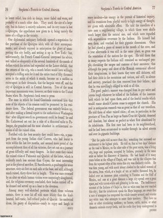 Stephens&rsquo;s Travels in Central America, Chiapas, and Yucatan; Including Details of Idols, etc. An article printed in 1841, without author attribution : 39 pages.