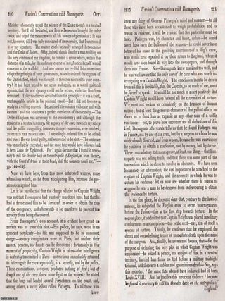 Warden&rsquo;s Conversations with Buonaparte on Board the Northumberland and on St. Helena. An article printed in 1816, written by John Wilson Croker : 16 pages.
