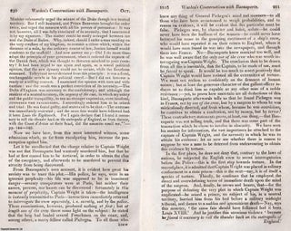 Warden’s Conversations with Buonaparte on Board the Northumberland and on St. Helena. An article printed in 1816, written by John Wilson Croker : 16 pages.
