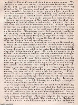 Missionary Travels in South Africa, by John Campbell. An article printed in 1815, written by John Barrow : 32 pages.