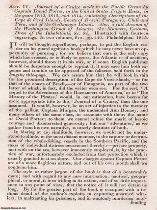 Porter&rsquo;s Cruise in the Pacific Ocean in the United States Frigate Essex, in the Years 1812, A FRIGATE IN THE PACIFIC.