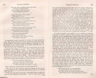 Margaret Millar Davidson : A Victorian tribute to a prodigious young poet, capturing the brief, brilliant life that stirred the literary circles of her age. An article printed in 1841, written by John Wilson Croker : 19 pages.