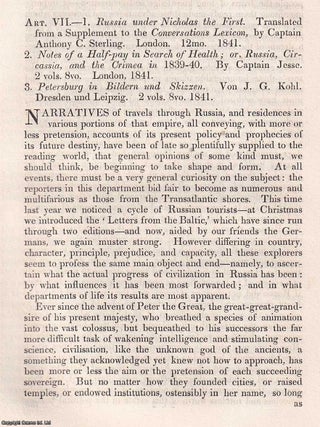 Jesse, Kohl, and Sterling on Russia : A 19th century survey of travellers&rsquo; impressions, CULTURE RUSSIA : TRAVEL.
