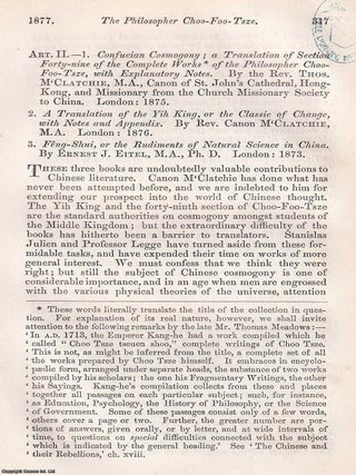 The Philosopher Choo Foo Tsze : A 19th century introduction to Chinese moral philosophy, MORAL PHILOSOPHY FROM THE CHINESE.