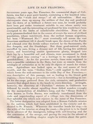 Life in San Francisco : A 19th century portrait of a frontier settlement, tracing the city&rsquo;s. THE MAKING OF SAN FRANCISCO.