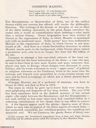 Giuseppe Mazzini : A Victorian study of the Italian republican&rsquo;s life and ideals. An article. THE IDEALS, UPHEAVALS OF.