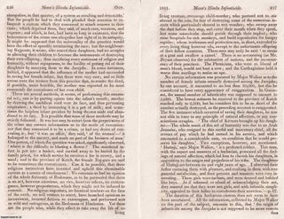 Moor’s Hindu Infanticide : A stark early 19th century examination, detailing the measures taken to end ritualised female infanticide in parts of India. An article printed in 1811, written by John Barrow : 11 pages.