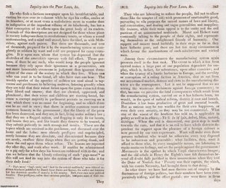 Inquiry into the Poor Laws : A Victorian proposal for improving the condition of the poor, summarising Colquhoun’s influential ideas on relief, labour, and social order. An article printed in 1812, written by Robert Southey : 37 pages.