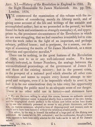 English Revolutions of 1688 and 1831 : a study of two constitutional upheavals that reshaped Britain&rsquo;s political order. An article printed in 1834, written by John Wilson Croker : 42 pages.