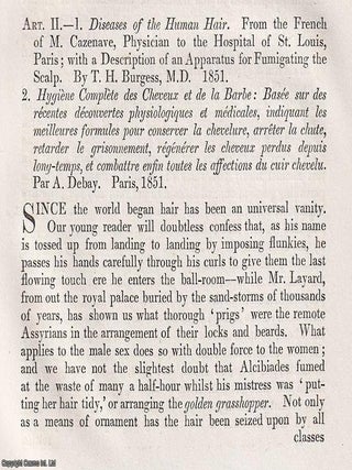 Human Hair : a Victorian examination of structure, growth, and the curiosities of the human body. GROWTH STRUCTURE, THE CURIOSITIES.