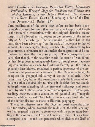 Russian Survey of North-Eastern Siberia : a charting of remote coasts, climate, and imperial. SURVEY OF SIBERIA&rsquo;S NORTH-EASTERN COAST.