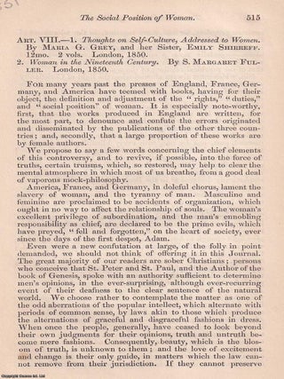 The Social Position of Woman : a Victorian reflection on rights, expectations, and the shifting. DUTIES RIGHTS, THE SHIFTING.