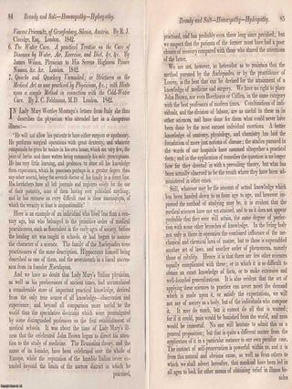 Brandy and Salt in Homeopathy and Hydropathy. An article printed in 1842, written by Benjamin C. A CRITIQUE OF HOMEOPATHIC CURES.