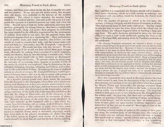 Missionary Travels in South Africa, by John Campbell, Minister of Kingsland Chapel. An article printed in 1815, written by John Barrow : 32 pages.