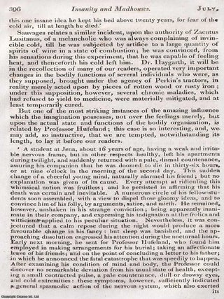 Insanity and Madhouses; the causes and treatment of insanity and the need for better regulation of madhouses in England. An article printed in 1816, written by David Uwins : 30 pages.