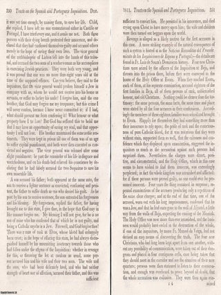 Tracts on the Spanish and Portuguese Inquisitions. An article printed in 1811, written by Robert Southey : 44 pages.