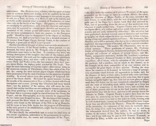 History of Discoveries in Africa, by the late John Leyden. Its Geography and Natural History, as well as of the Moral and Social Condition of its Inhabitants. An article printed in 1817, written by John Barrow : 40 Pages.