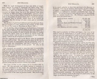 Gold Discoveries : Gold Fever and the Making of a New World Economy. An article printed in 1852, written by D.T. Coulton : 36 pages.