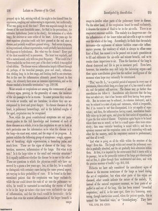 Latham on Diseases of the Chest, Investigated by Auscultation. An article printed in 1836, A CLINICAL STUDY OF CHEST.