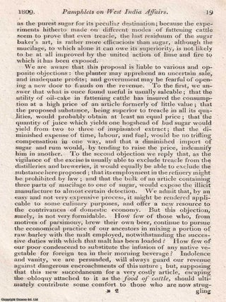 Pamphlets on West Indian Affairs; the critical economic situation in the British Colonies. An article printed in 1809, written by George Ellis : 24 pages.