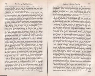 The State of English Painting; the works of Whistler, Frith, Brett, Birkett Foster, and comment on the confusion of Art and Nature. An article printed in 1873, written by William Davies : 47 pages.