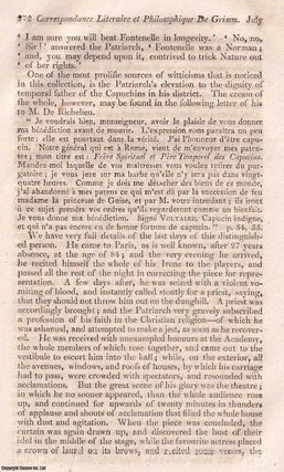 Correspondance, Literaire, et Philosophique De Grimm ; covering the period 1770 to 1782. An article printed in 1813, written by Francis Jeffrey : 36 pages.