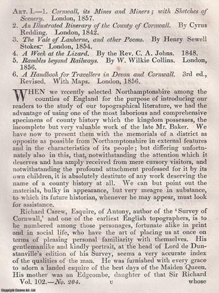 Cornwall : Landscape, Lore, and the Absence of a County History. An article printed in 1857, MERIVALE ON CORNWALL'S SCENERY.