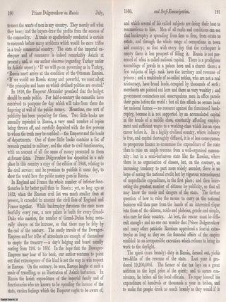 Prince Dolgoroukow on Russia and Serf Emancipation : Society, Autocracy, and the Coming Upheaval. An article printed in 1860, written by Harriet Martineau. 37 pages.