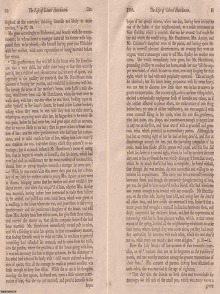 The Life of Colonel Hutchinson : Governor of Nottingham Castle during the Long Parliament. An article printed in 1808, written by Francis Jeffrey. 25 pages.