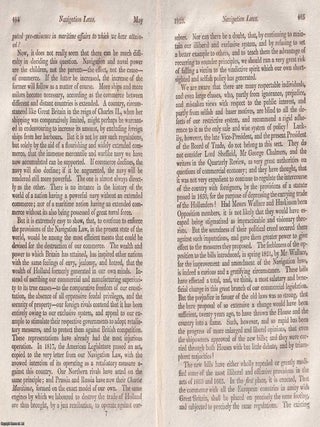 Trade, Protection, and the Navigation Laws: A Reassessment. An article printed in 1847, written by G. R. Porter. 33 Pages.